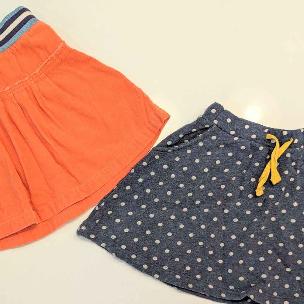 Mini Boden skirt bundle, size 4-5 Y. Two skirts with drawstrings